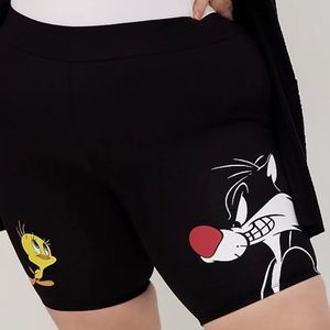 Torrid LOONEY TUNES SYLVESTER & TWEETY BLACK BIKE SHORT